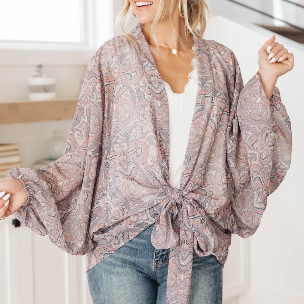 Gia Wrap Top in Lilac (Medium)